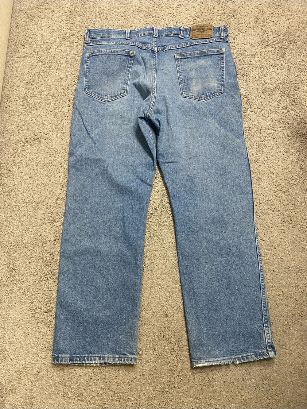 Wrangler Men's Straight Jeans in Blue Denim 36x29 Comfort Flex Waist